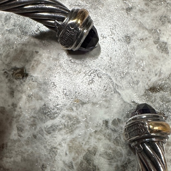 David Yurman 14k Amethyst Classic Cable Bracelet - Picture 7 of 9